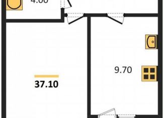 Продажа 1-ком. квартиры, 37.1 м2, Калининград, ЖК Новый Город, Новгородская улица, 3Ак6