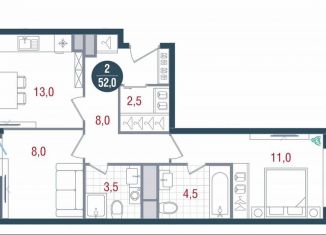 Продается 2-ком. квартира, 52 м2, Москва, Кавказский бульвар, 51, метро Кантемировская