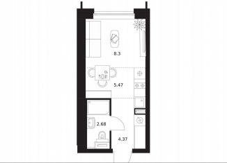 Продаю квартиру студию, 21.6 м2, Москва, жилой комплекс Бусиновский Парк, 1.4