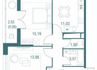 Продаю 2-комнатную квартиру, 56.1 м2, Одинцово, ЖК Одинбург