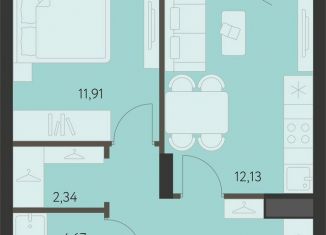 Продаю однокомнатную квартиру, 39.2 м2, Екатеринбург, метро Чкаловская, улица Вильгельма де Геннина, 23