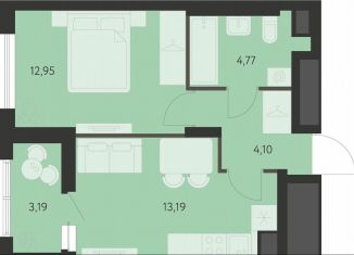 Продается однокомнатная квартира, 36.6 м2, Екатеринбург, метро Чкаловская