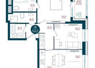 Продажа 3-комнатной квартиры, 54 м2, Москва, метро Южная