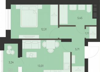 Продается 1-ком. квартира, 39.1 м2, Екатеринбург, метро Чкаловская