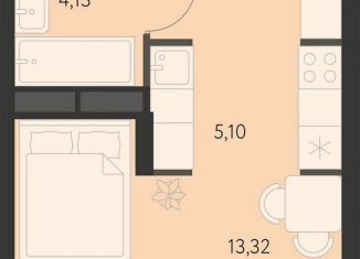 Продается квартира студия, 28.4 м2, Екатеринбург, метро Чкаловская, улица Вильгельма де Геннина, 23