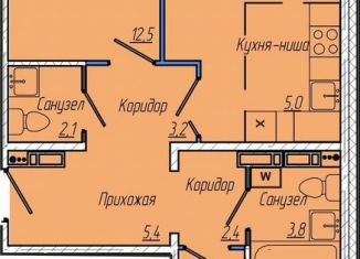 Продам 2-комнатную квартиру, 67.4 м2, Кемерово, Притомский проспект, 30А, Центральный район