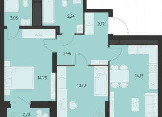 Продажа 2-комнатной квартиры, 56.9 м2, Екатеринбург, метро Чкаловская