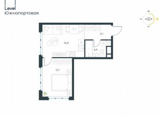 Продам 1-комнатную квартиру, 33.7 м2, Москва, жилой комплекс Левел Южнопортовая, 14, район Печатники