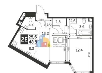 Продажа 2-ком. квартиры, 48.8 м2, Москва, метро Калужская, улица Архитектора Власова, 71к2