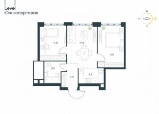 Продам 3-комнатную квартиру, 52.5 м2, Москва, ЮВАО, жилой комплекс Левел Южнопортовая, 3