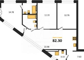 Продажа 3-ком. квартиры, 82.3 м2, Калининградская область, улица Александра Невского, 194