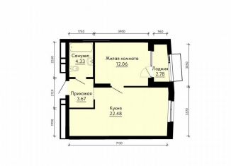 Продается однокомнатная квартира, 43.9 м2, Екатеринбург, Верх-Исетский район, жилой комплекс ПаркЛайф, 8