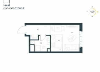 Квартира на продажу студия, 21.2 м2, Москва, жилой комплекс Левел Южнопортовая, 13, район Печатники