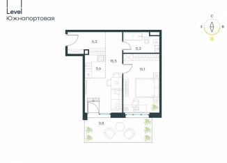 Продается 2-ком. квартира, 50.5 м2, Москва, ЮВАО, жилой комплекс Левел Южнопортовая, 14