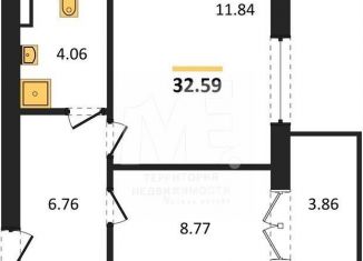 Продаю 1-комнатную квартиру, 32.6 м2, Пионерский, Комсомольская улица, 19