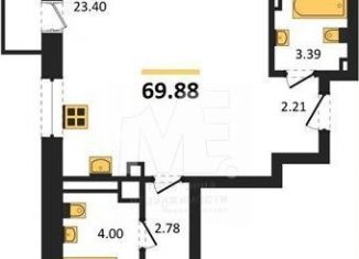 Продам 3-комнатную квартиру, 69.9 м2, Калининград, Батальная улица, 65Б, Московский район