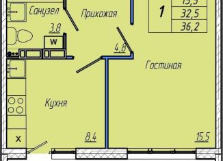 Продажа однокомнатной квартиры, 36.2 м2, Кемерово, Притомский проспект, 30Б, Центральный район