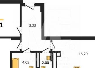 Продается 2-комнатная квартира, 56.4 м2, Калининград, Московский район, Батальная улица, 65Б