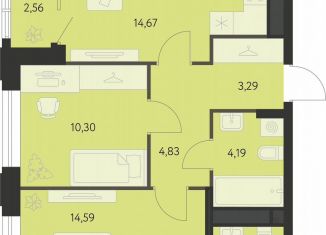 Продается 2-ком. квартира, 57 м2, Екатеринбург, метро Чкаловская