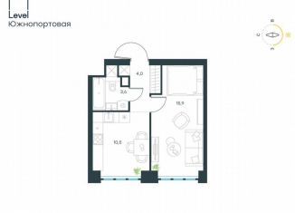 Продам однокомнатную квартиру, 33.9 м2, Москва, район Печатники