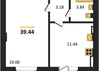 Продается 1-ком. квартира, 39.4 м2, село Александровка