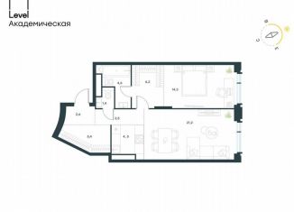 Продам 2-комнатную квартиру, 63.7 м2, Москва, Профсоюзная улица, 2/22, метро Профсоюзная