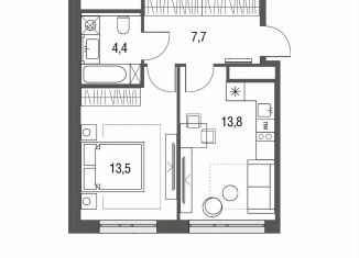 Продается 1-комнатная квартира, 39.3 м2, Москва, ЖК Сиреневый парк, Тагильская улица, 2к1