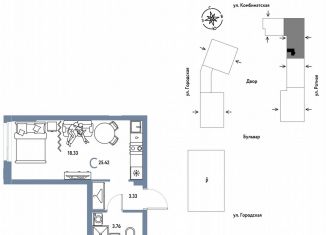 Продается однокомнатная квартира, 25.4 м2, Екатеринбург, Ленинский район