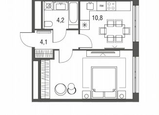 Продам 1-комнатную квартиру, 37.5 м2, Москва, ЖК Сиреневый парк, Тагильская улица, 2к1