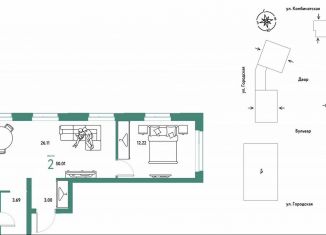 2-ком. квартира на продажу, 50 м2, Екатеринбург, метро Ботаническая