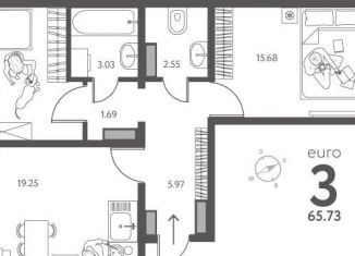 Продается 2-ком. квартира, 65.7 м2, Липецк