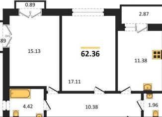 Продам 2-ком. квартиру, 62.4 м2, Калининградская область, Суздальская улица, 15