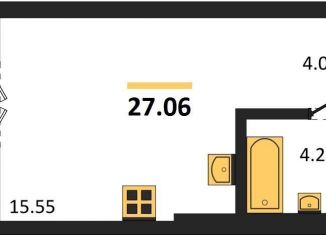 Продается квартира студия, 27.1 м2, Пионерский