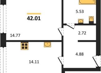 Продажа 1-ком. квартиры, 42 м2, Калининград, Ленинградский район, улица Александра Невского, 194А