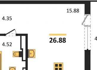 Продажа квартиры студии, 26.9 м2, Калининград, улица Старшины Дадаева, 55, Ленинградский район