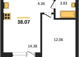 Продаю 1-комнатную квартиру, 38.1 м2, Пионерский