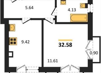 Продажа 1-комнатной квартиры, 32.6 м2, Калининград