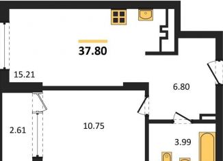 1-комнатная квартира на продажу, 37.8 м2, Калининград, Батальная улица, 65Б, Московский район