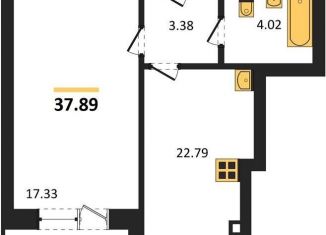 Продажа 1-ком. квартиры, 37.9 м2, Калининград, Московский район