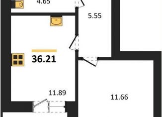 Продам однокомнатную квартиру, 36.2 м2, Калининград, Арсенальная улица, 31к1