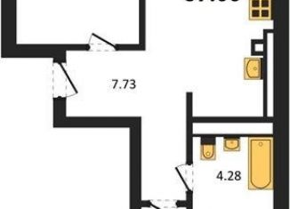 Продается 2-ком. квартира, 57.1 м2, Калининград, Московский район