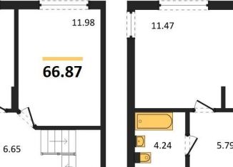 2-комнатная квартира на продажу, 66.9 м2, Светлогорск, улица Нахимова