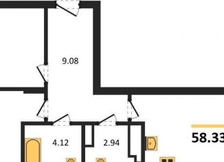 Продам 2-комнатную квартиру, 58.3 м2, Калининград, Ленинградский район, улица Старшины Дадаева, 55