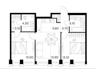 Продажа 3-ком. квартиры, 62 м2, Москва