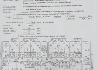 Продам квартиру студию, 26.8 м2, Удмуртия, улица Чкалова, 3