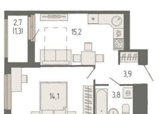 Продажа 1-ком. квартиры, 38.5 м2, Екатеринбург, метро Чкаловская, Черкасская улица, 3