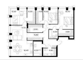 Продается четырехкомнатная квартира, 120.1 м2, Москва, метро Водный стадион