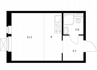 Продам квартиру студию, 23.3 м2, Котельники