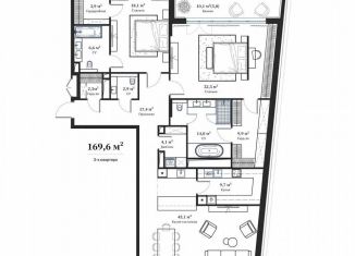 Продаю 3-ком. квартиру, 166.5 м2, Москва, Большой Кисельный переулок, 11, метро Тургеневская