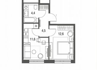 Продаю 1-комнатную квартиру, 33.1 м2, Москва, ЖК Сиреневый парк, Тагильская улица, 2к1